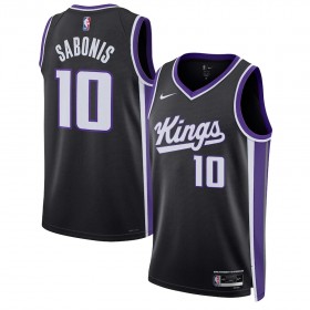 Dres Sacramento Kings Domantas Sabonis Nike 2023-24 Icon Edition Crno Swingman